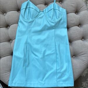 Bardot Blue Sweetheart Sheath Mini Dress Night Out